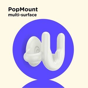 PopSockets PopMount White — Multi-Surface Phone Mount